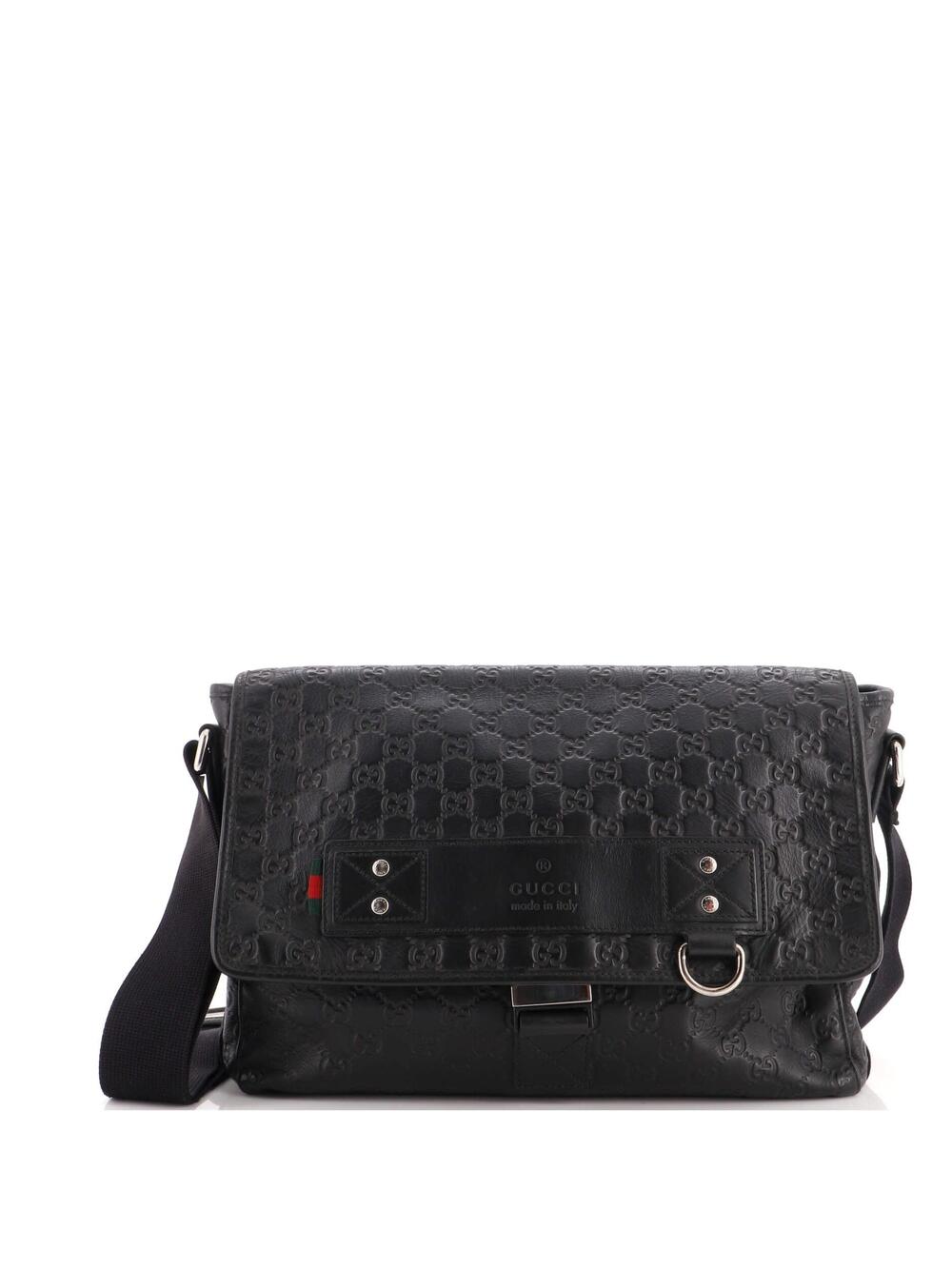 Messenger Flap Bag Guccissima Rubber #365674G81B
